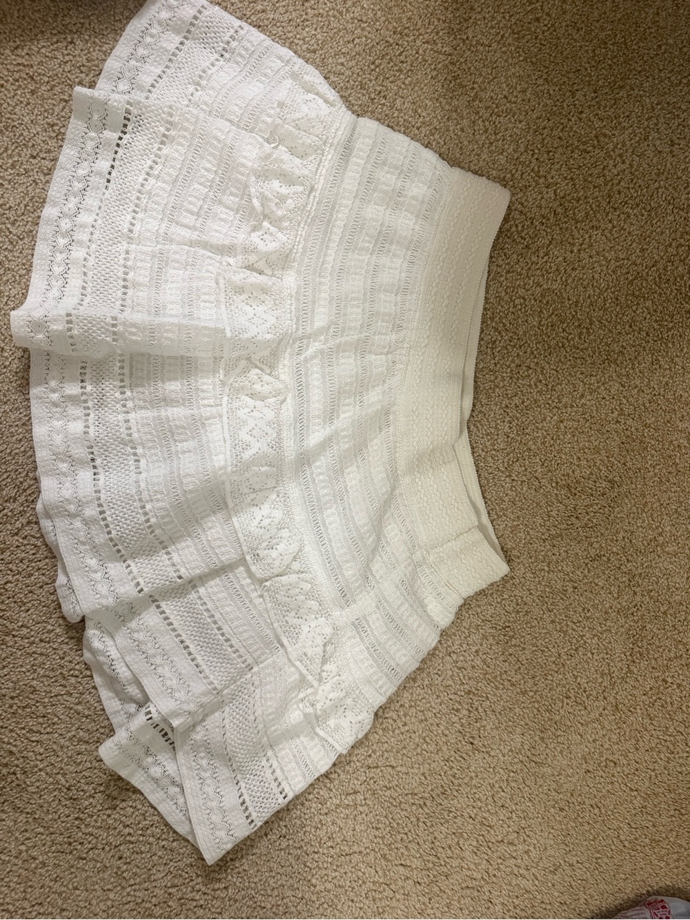 aerie White Eyelet Mini Skirt